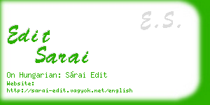 edit sarai business card