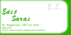 edit sarai business card
